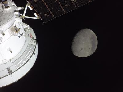 Orion with the Moon far side